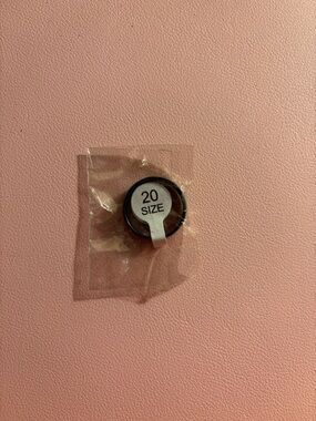 Black Stainless Steel Men’s Ring - Size 20